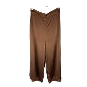 Amanda Uprichard 100% Silk Wide Leg Trouser Pants High Rise Minimalist Classy M